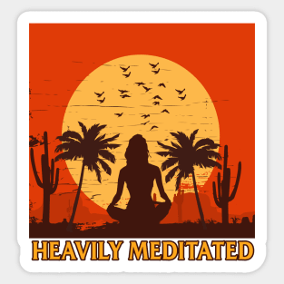 Beach meditation Sticker